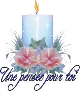 Gif animé je pense à toi bougie